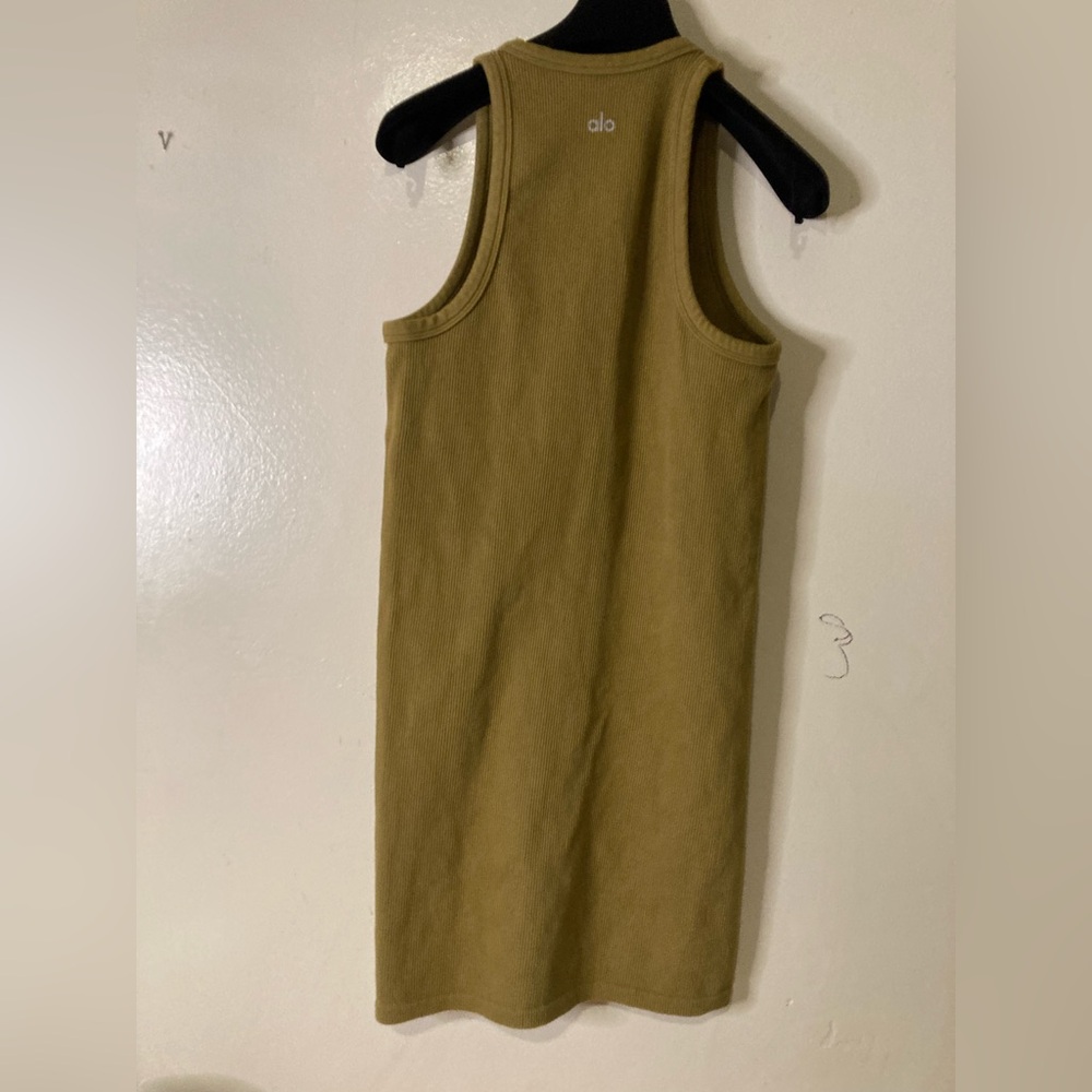 Alo Goddess Ribbed Dress Burnt Sienna - Picture 3 of 4